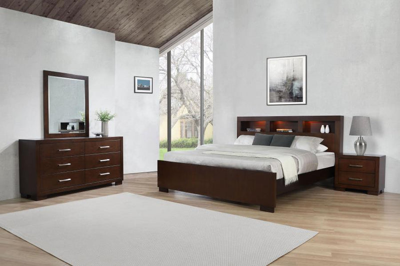 Jessica Bedroom Set Cappuccino California King 4-piece