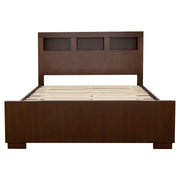 Jessica Wood LED Storage Bookcase Bed Cappuccino