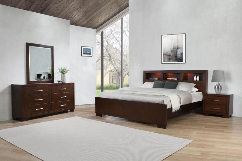 Jessica Bedroom Set Cappuccino Queen 4-piece
