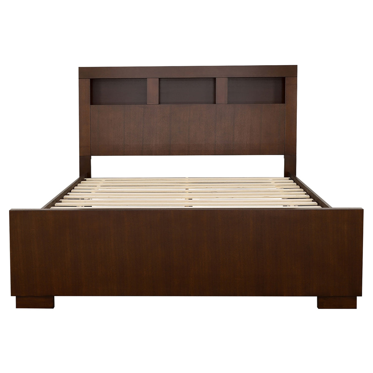 Jessica Wood LED Storage Bookcase Bed Cappuccino