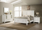 Sandy Beach Bedroom Set Cream White California King 4-piece
