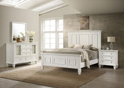 Sandy Beach Bedroom Set Cream White Queen 4-piece