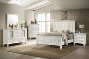 Sandy Beach Bedroom Set Cream White Queen 5-piece