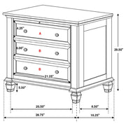 Sandy Beach 3-drawer Nightstand