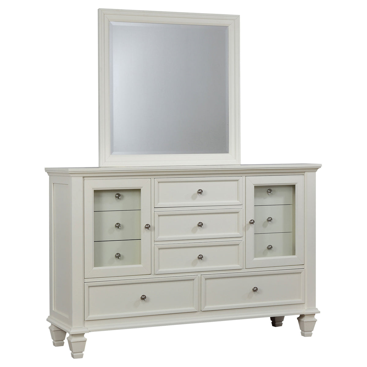 Sandy Beach 11-drawer Dresser with Mirror