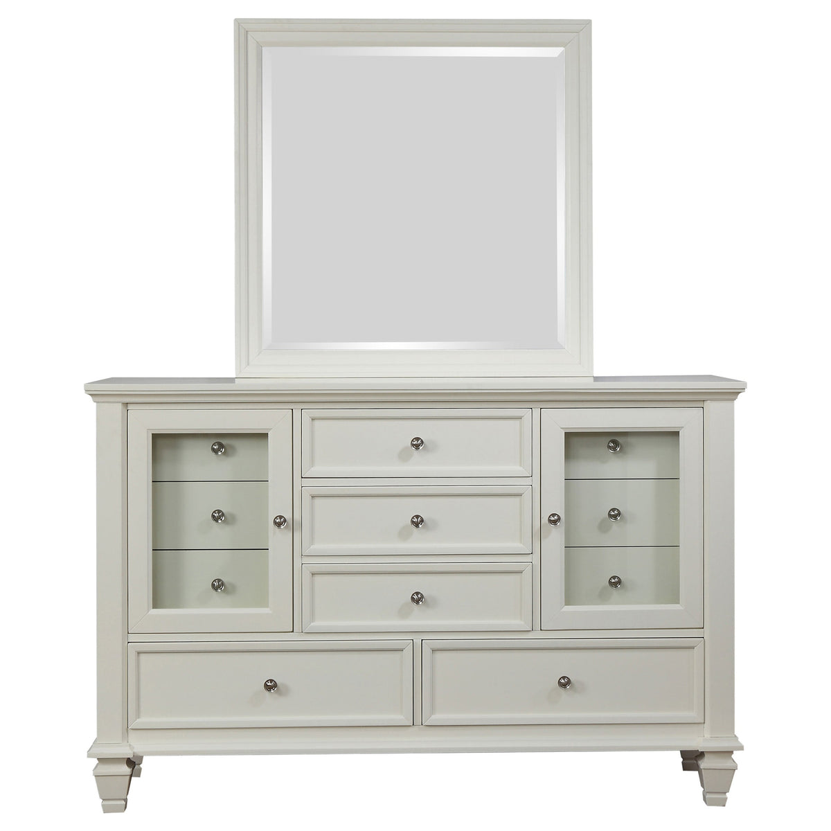 Sandy Beach 11-drawer Dresser with Mirror