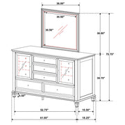 Sandy Beach 11-drawer Dresser with Mirror