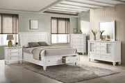 Sandy Beach Bedroom Set Cream White Eastern King 5-piece