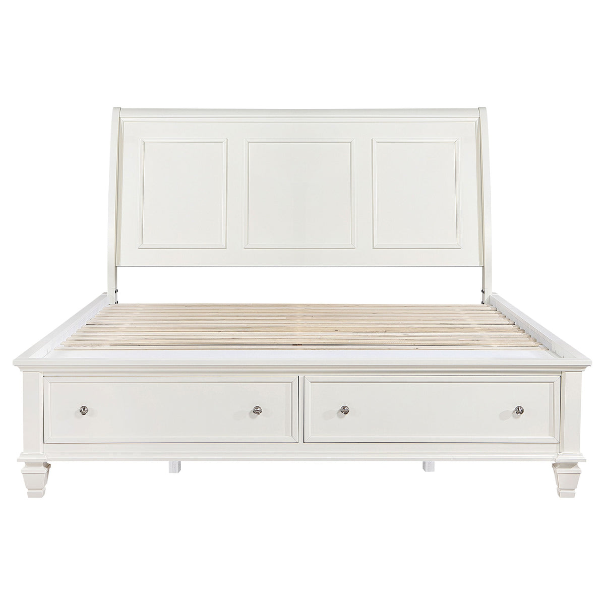 Sandy Beach Wood Storage Panel Bed