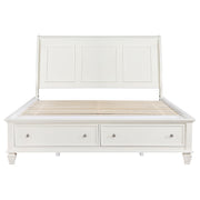 Sandy Beach Wood Storage Panel Bed