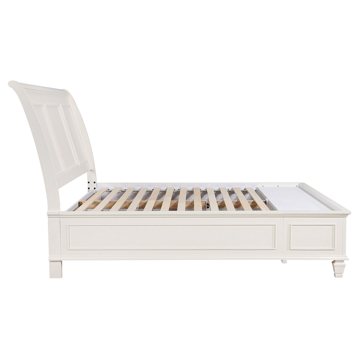 Sandy Beach Wood Storage Panel Bed