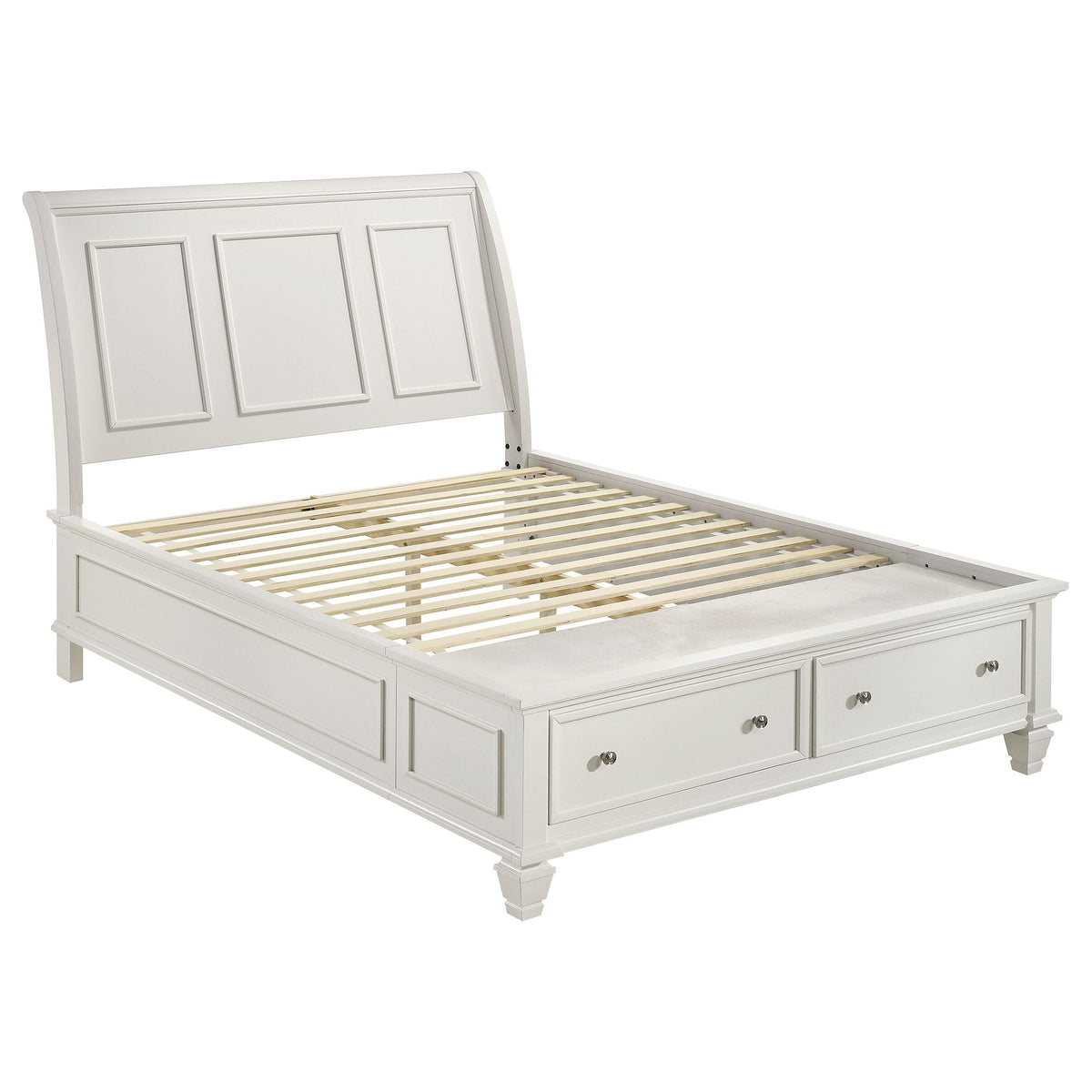 Sandy Beach Wood Storage Panel Bed