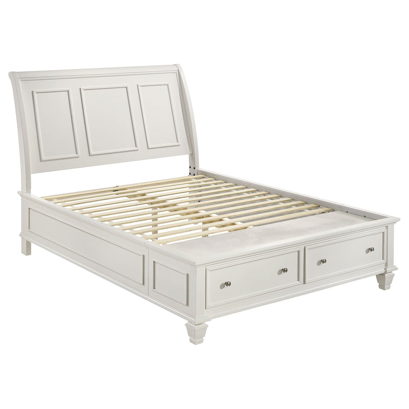 Sandy Beach Wood Storage Panel Bed