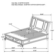 Sandy Beach Wood Storage Panel Bed