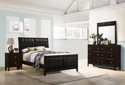 Carlton Bedroom Set Cappuccino Full 4-piece