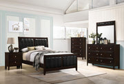 Carlton Bedroom Set Cappuccino Full 5-piece
