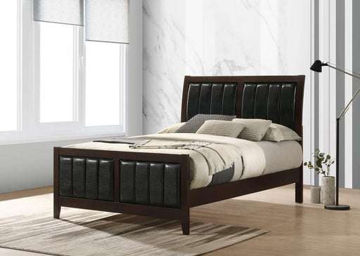 Carlton Wood Panel Bed Cappuccino Full