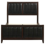 Carlton Wood Panel Bed Cappuccino