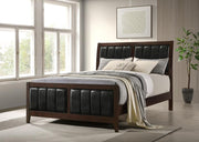 Carlton Wood Panel Bed Cappuccino Queen