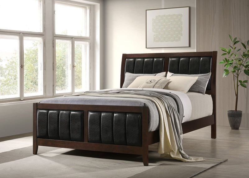 Carlton Wood Panel Bed Cappuccino