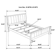 Carlton Wood Panel Bed Cappuccino