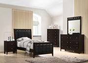 Carlton Bedroom Set Cappuccino Twin 5-piece