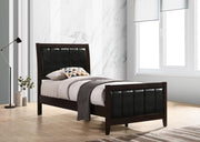 Carlton Wood Panel Bed Cappuccino Twin
