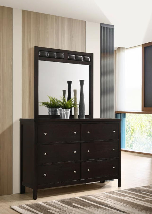 Carlton 6-drawer Dresser with Mirror Cappuccino Default Title