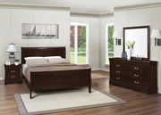 Louis Philippe Bedroom Set Cappuccino Full 4-piece