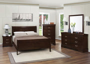 Louis Philippe Bedroom Set Cappuccino Full 5-piece