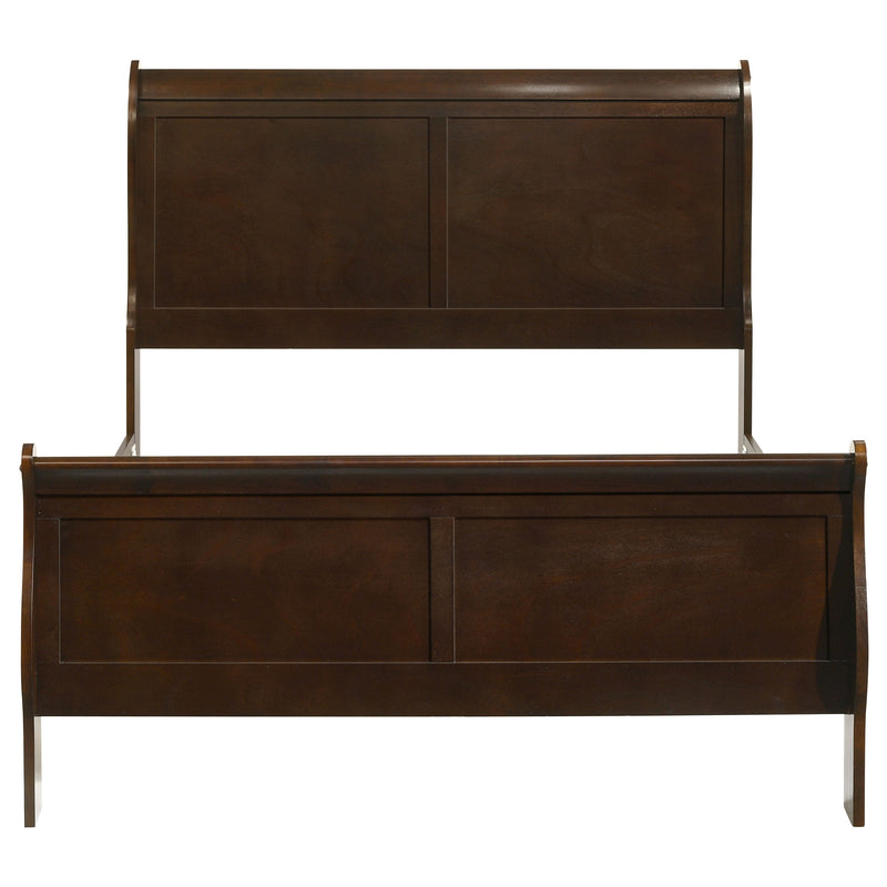 Louis Philippe Wood Sleigh Bed