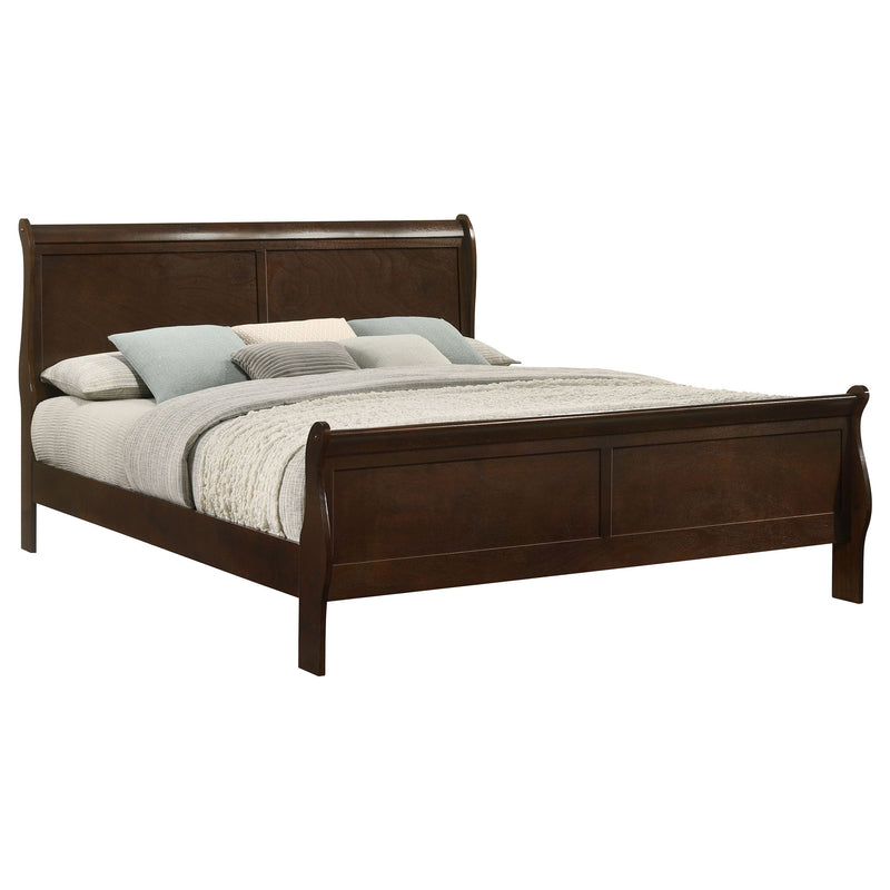Louis Philippe Wood Sleigh Bed