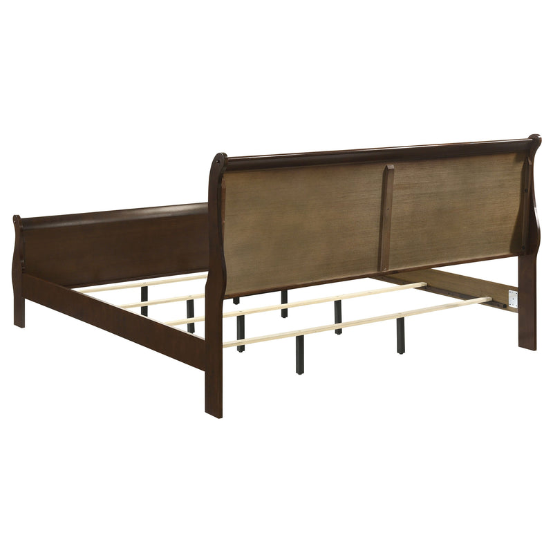Louis Philippe Wood Sleigh Bed