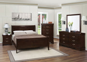 Louis Philippe Wood Sleigh Bed