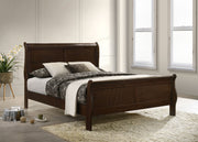 Louis Philippe Wood Sleigh Bed