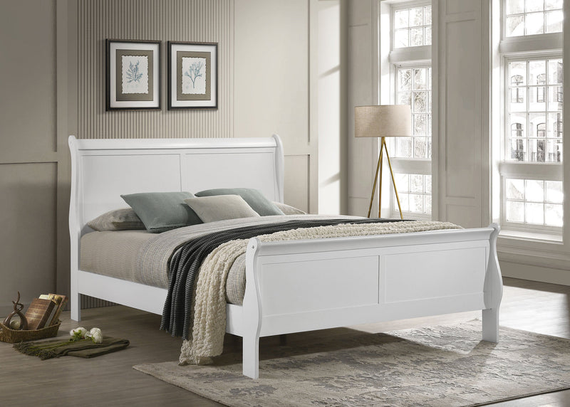 Louis Philippe Wood Sleigh Bed