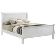 Louis Philippe Wood Sleigh Bed