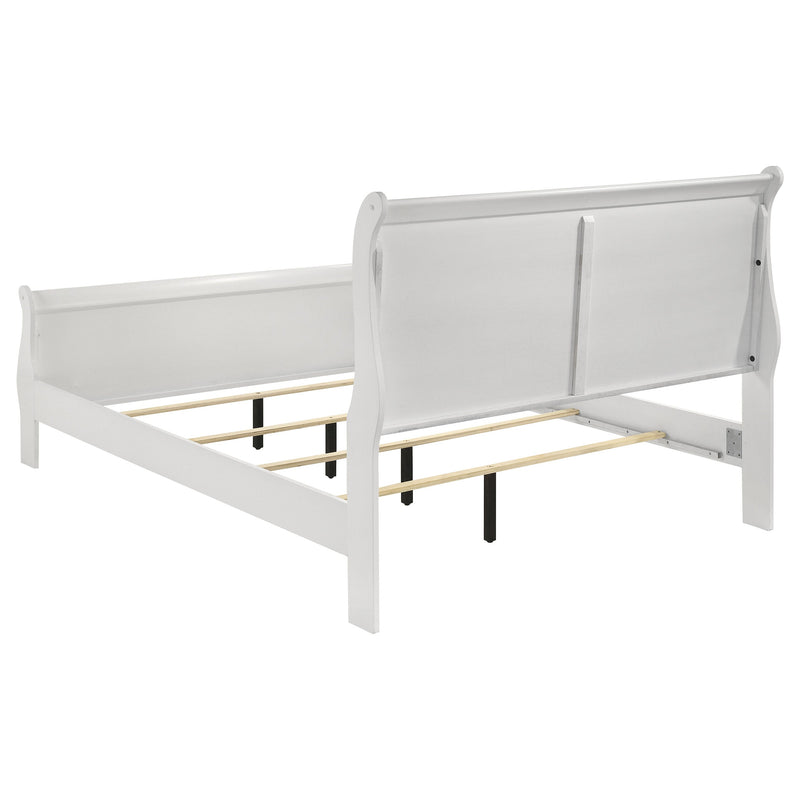 Louis Philippe Wood Sleigh Bed
