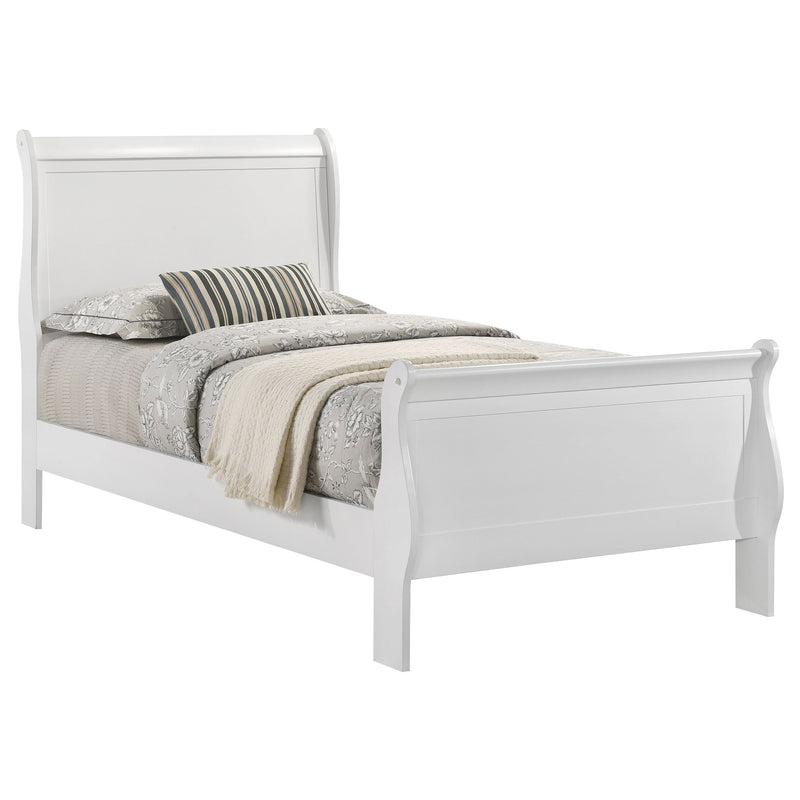 Louis Philippe Wood Sleigh Bed