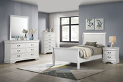 Louis Philippe Wood Sleigh Bed