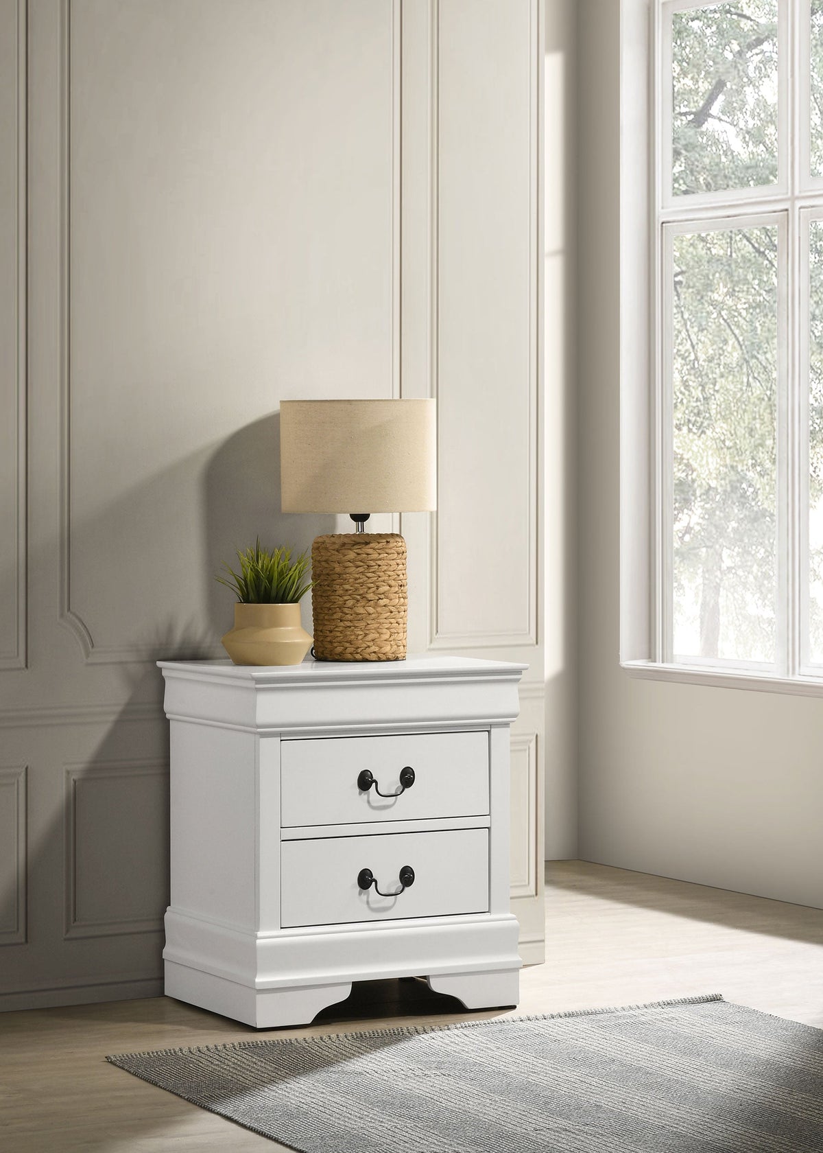 Louis Philippe 2-drawer Nightstand
