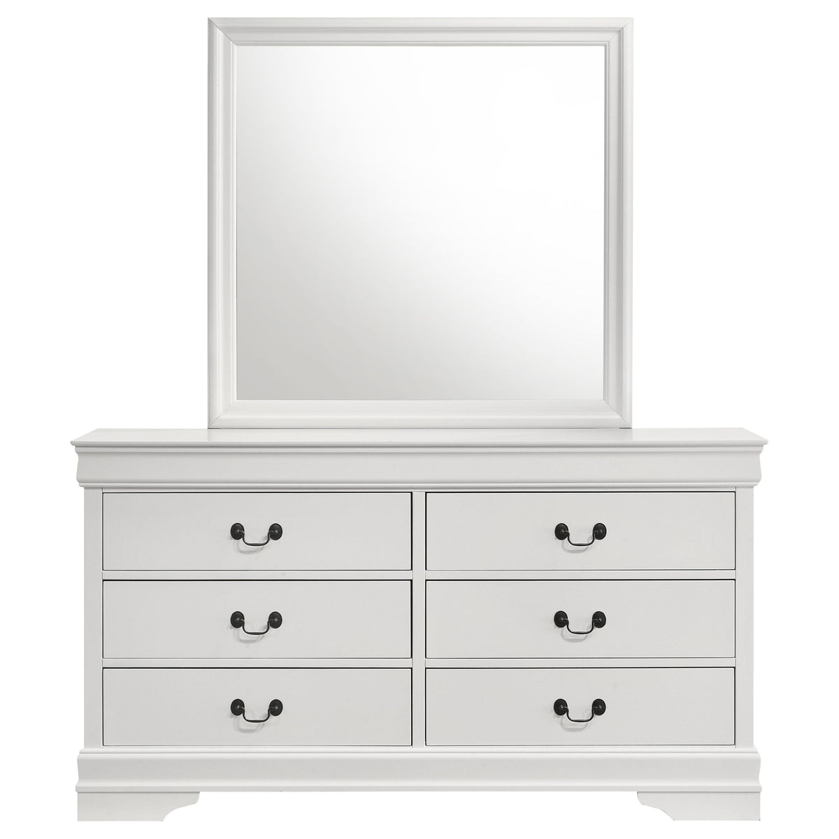 Louis Philippe 6-drawer Dresser with Mirror