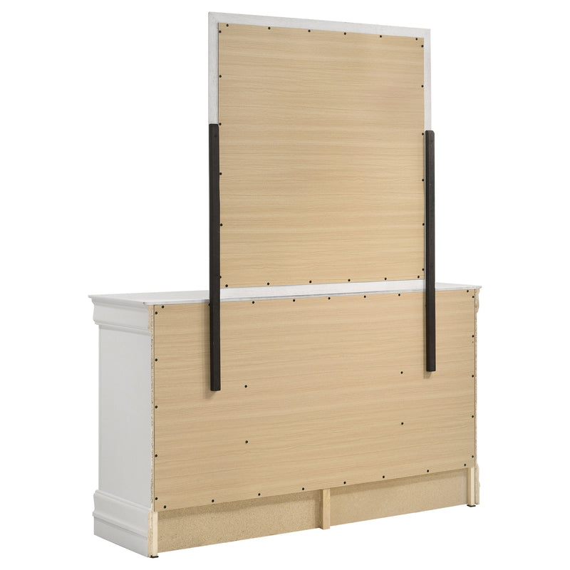 Louis Philippe 6-drawer Dresser with Mirror