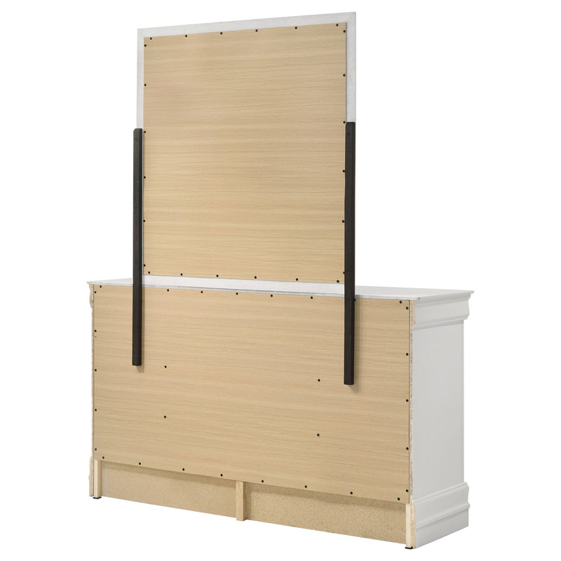 Louis Philippe 6-drawer Dresser with Mirror