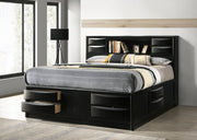 Briana Wood Storage Bookcase Bed Eastern King