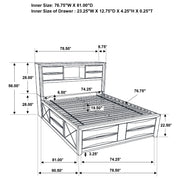 Briana Wood Storage Bookcase Bed