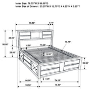 Briana Wood Storage Bookcase Bed