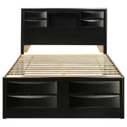 Briana Wood Storage Bookcase Bed
