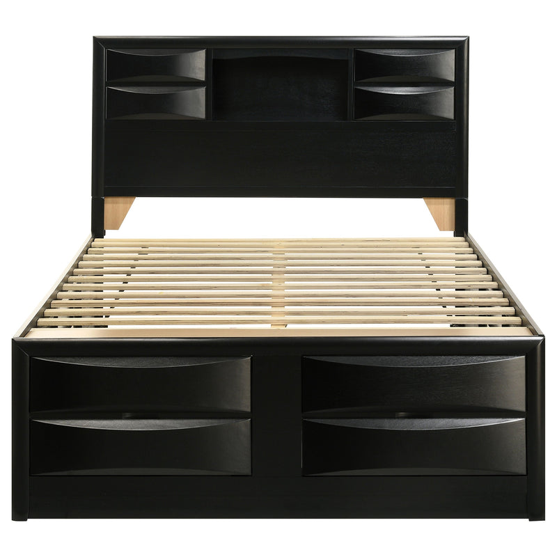 Briana Wood Storage Bookcase Bed