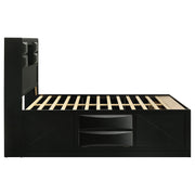 Briana Wood Storage Bookcase Bed